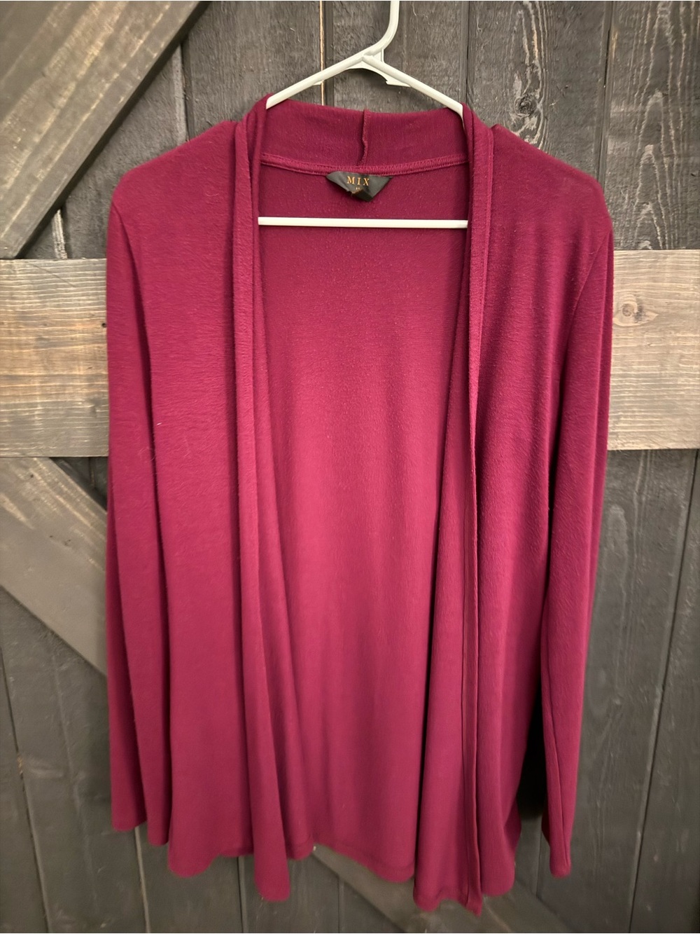 Mix It Open-Front Cardigan in Berry